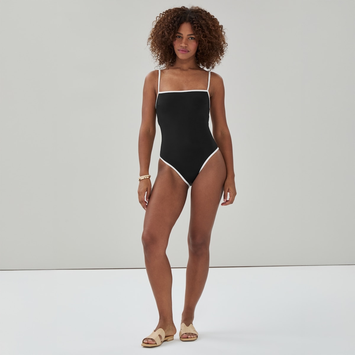 Maillot de bain  encolure carre