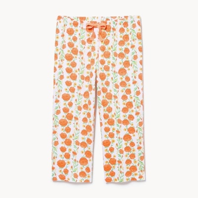 Print Cotton Sleep Pant - Light Orange