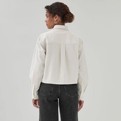 Joe Fresh Linen Cotton Cropped Long Sleeve Shirt - 1 ea | Your