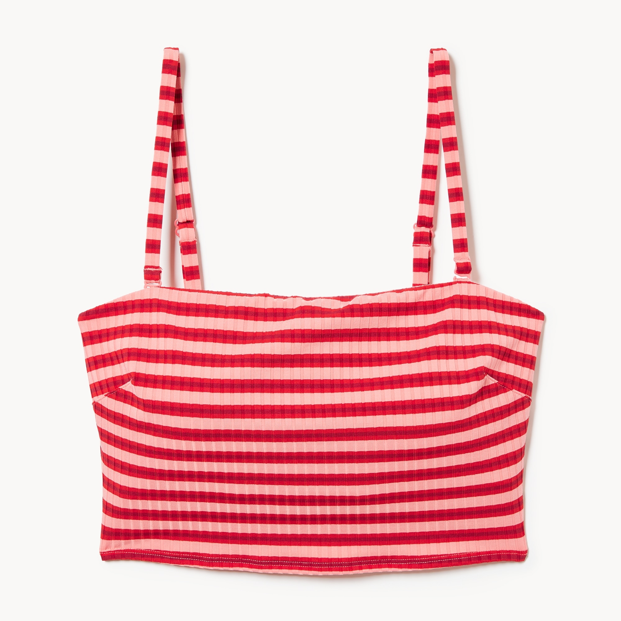 Striped Bandeau Swim Top