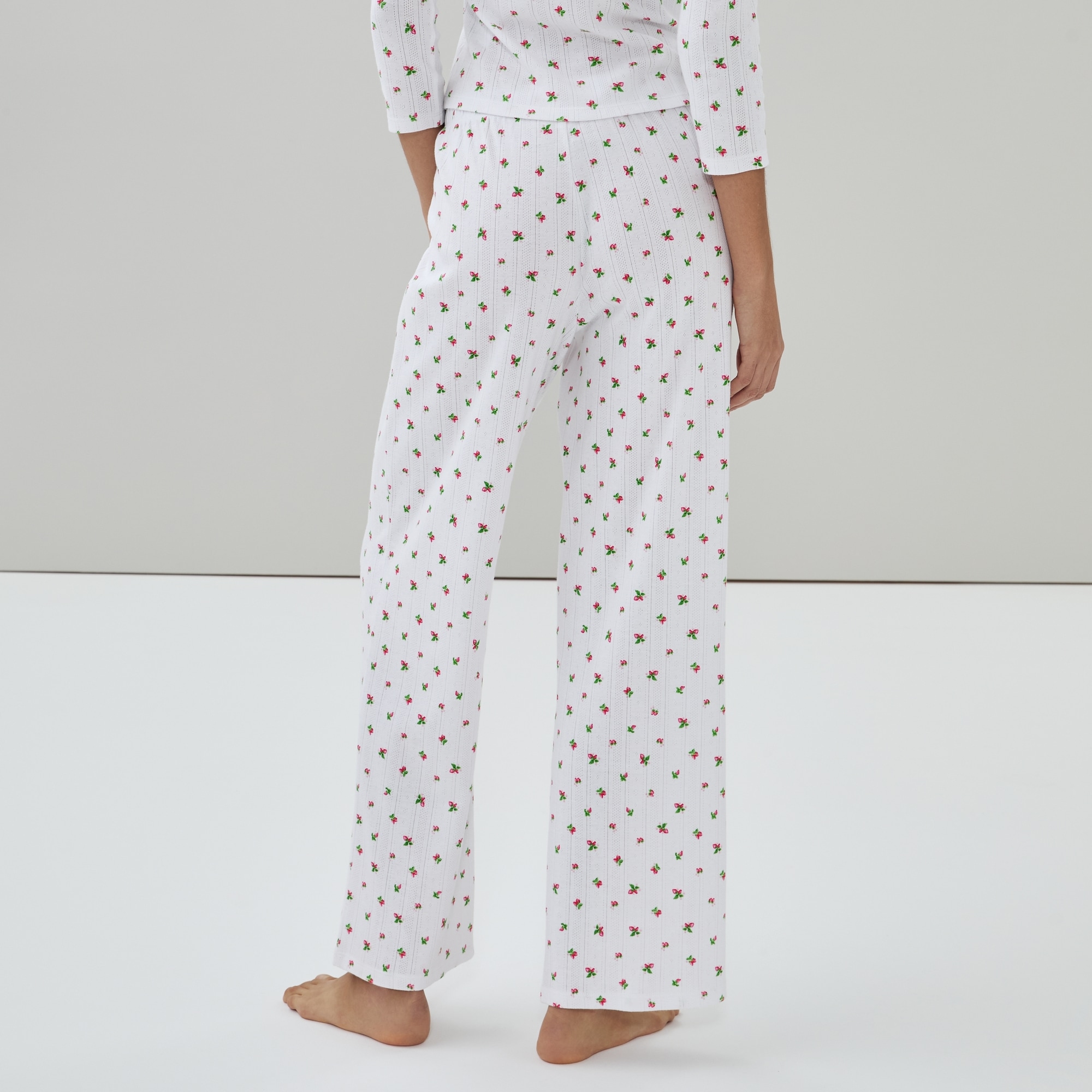 Pantalon de nuit imprimé en pointelle