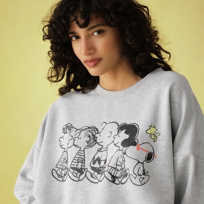 Joe Fresh Chandail court en molleton à imprimé Peanuts 1 ea, 39,00 $/1ch