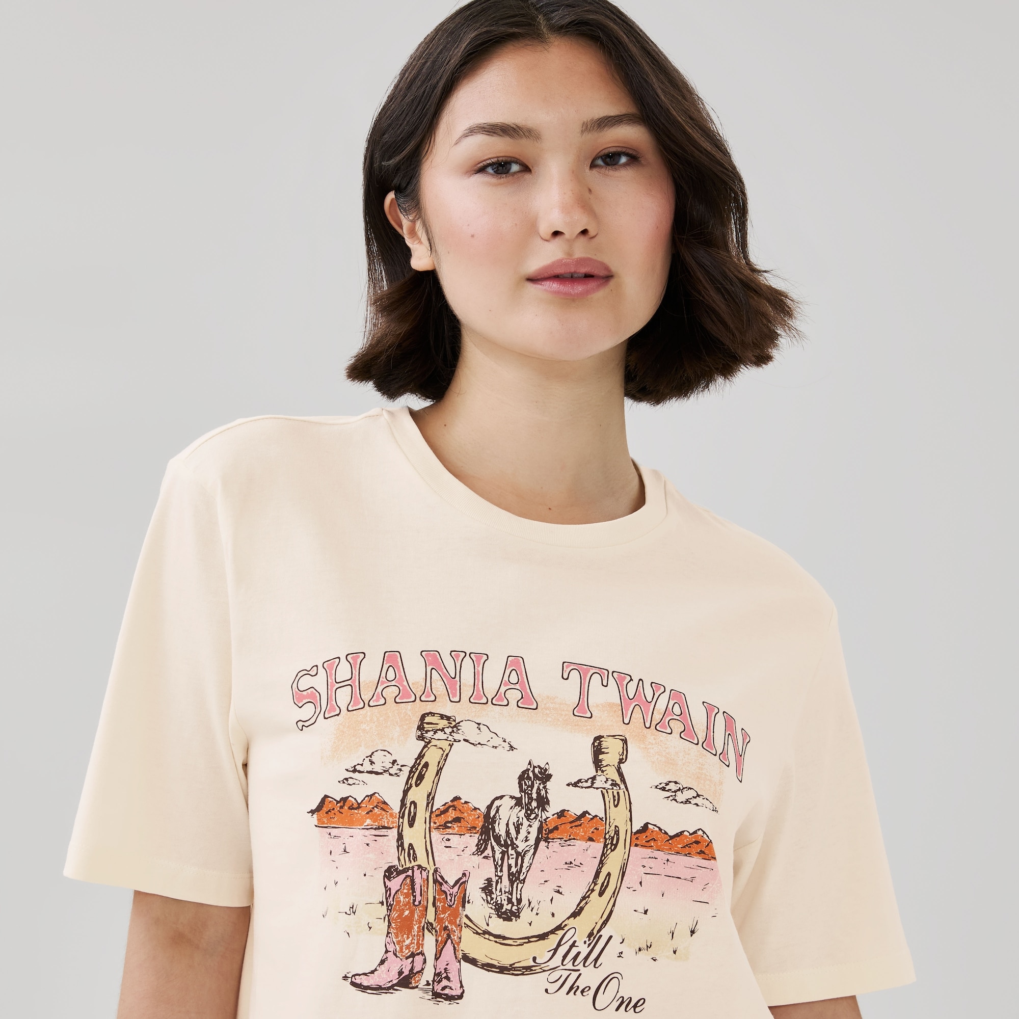Relaxed Shania Twain Graphic T-Shirt in Sand from Joe Fresh