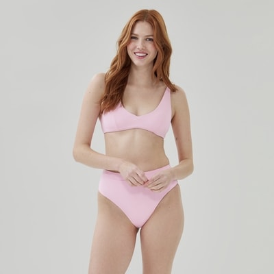 Culotte de maillot de bain réversible - Rose Pâle