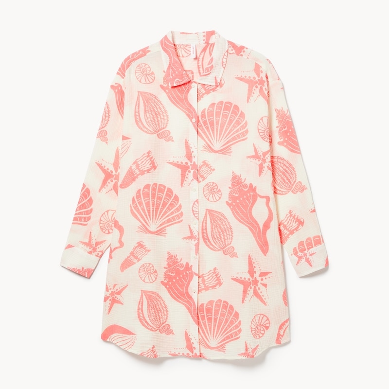 Gauze Button-Up Shirt