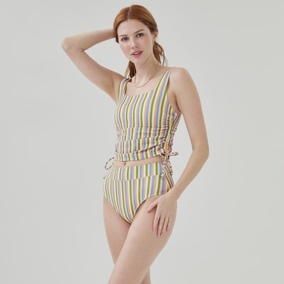 Joe Fresh Striped Side Cinched Tankini 1 ea, $32.00/1ea