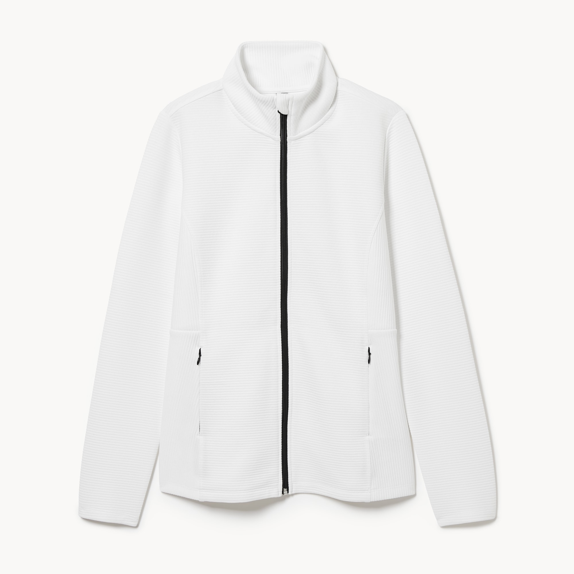 Women+ Active Zip-Up Jacket in White from Joe Fresh Women+ Active Zip-Up Jacket in White from Joe Fresh