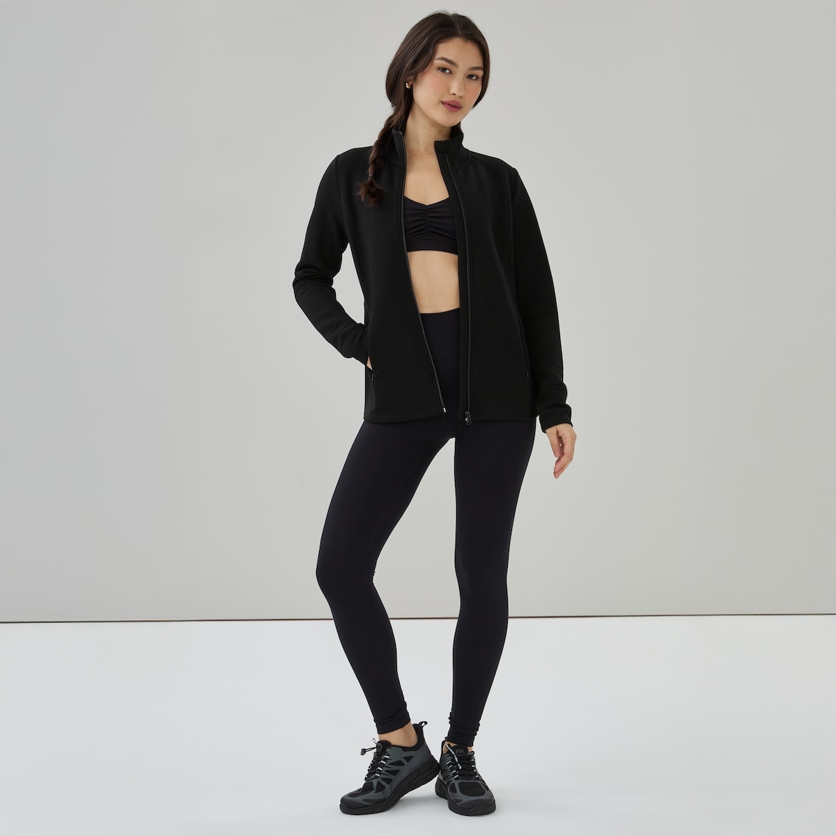 Veste sport fermeture clair - Noir