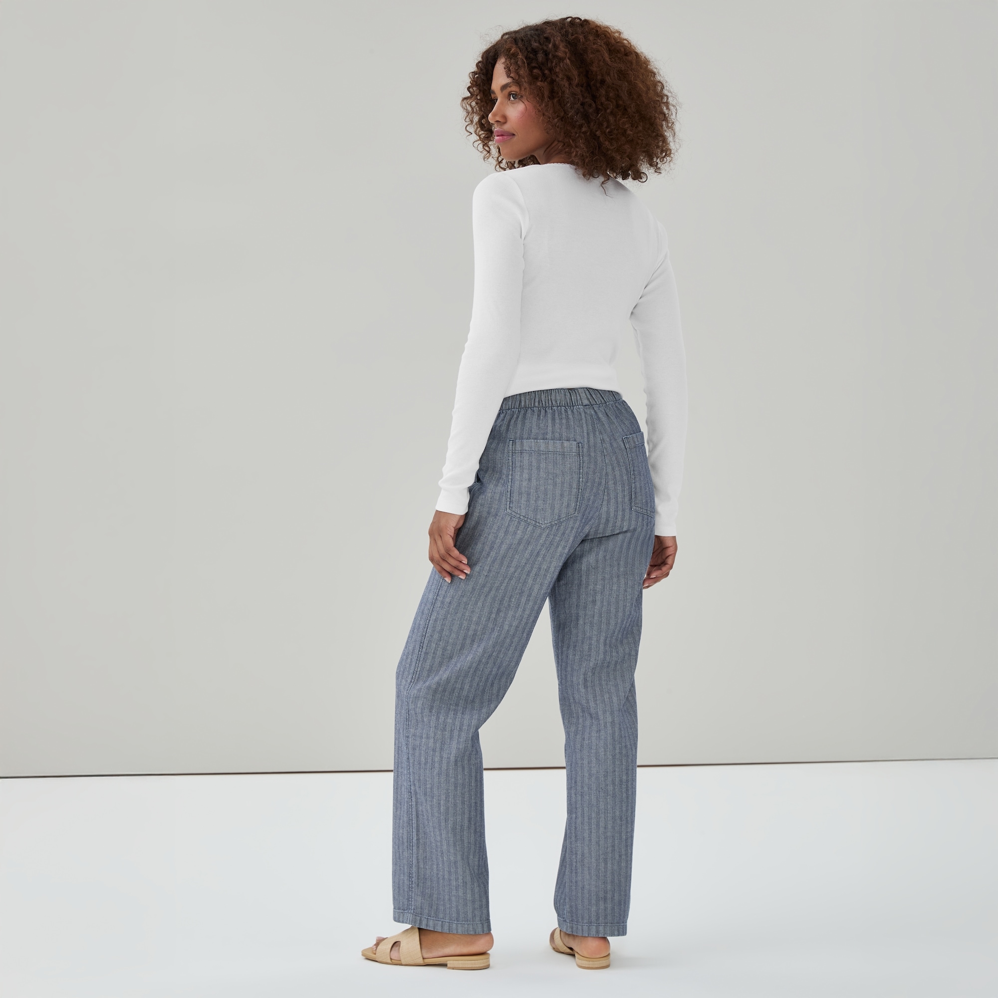 Pantalon utilitaire sans attache délavé foncé