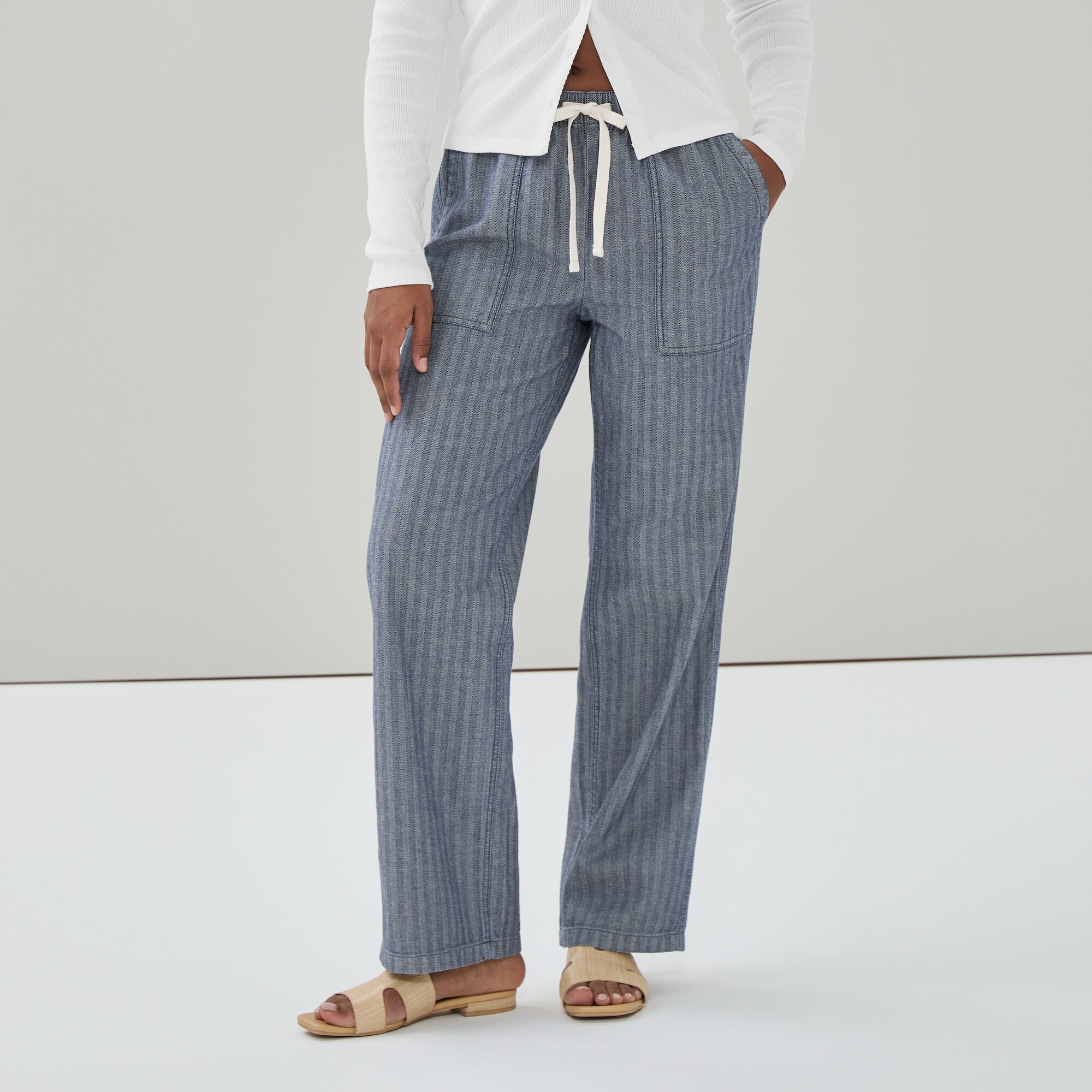 Pantalon utilitaire sans attache délavé foncé