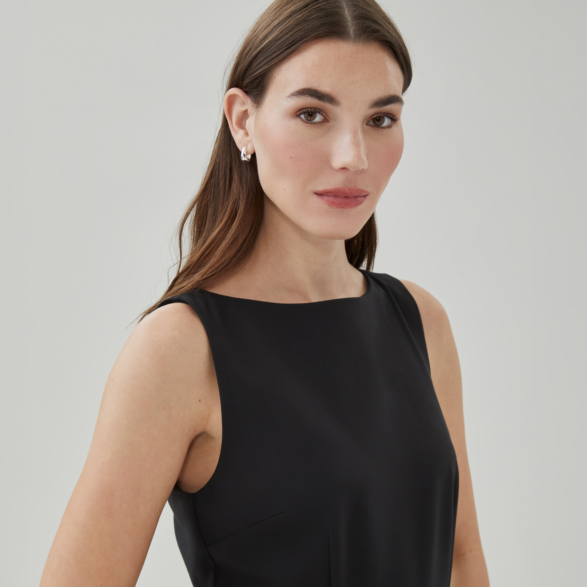 Boat Neck Mini Dress in JF Black from Joe Fresh