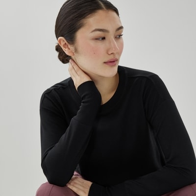 Micro French Terry Sweatshirt - Black