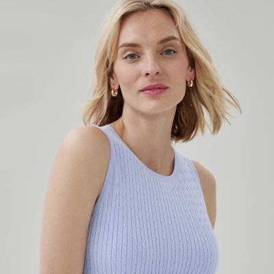 Cable Knit Tank - Lavender