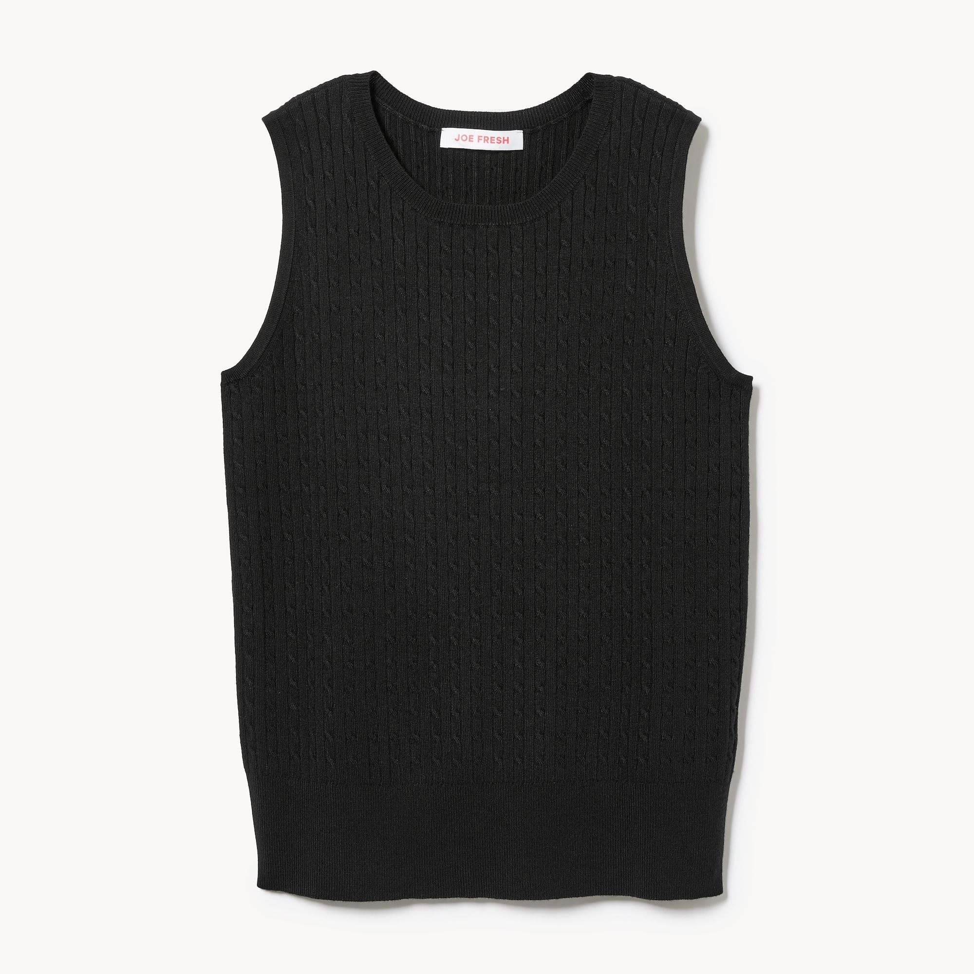 Cable Knit Tank in JF Black from Joe Fresh