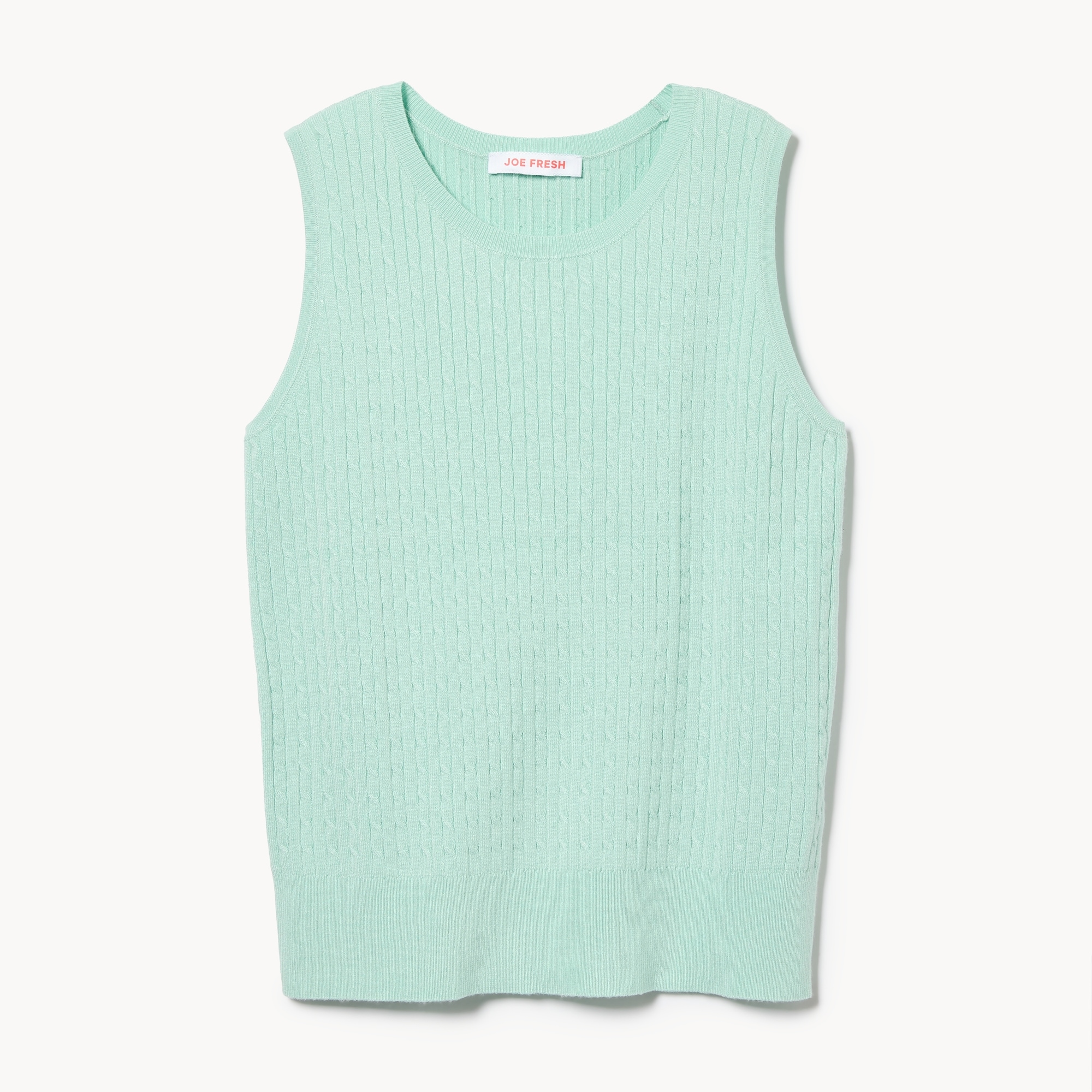 Cable Knit Tank in Aqua from Joe Fresh