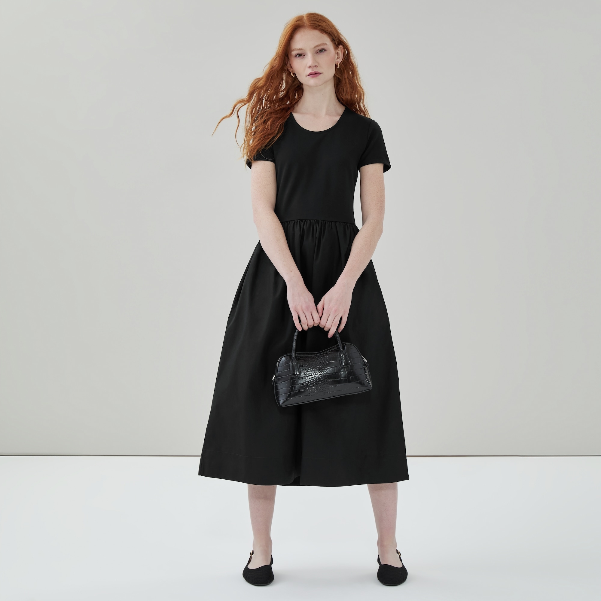 red long sleeve flare dress Thats So Fetch | Marcia Long Sleeve Dress | Red main image 1