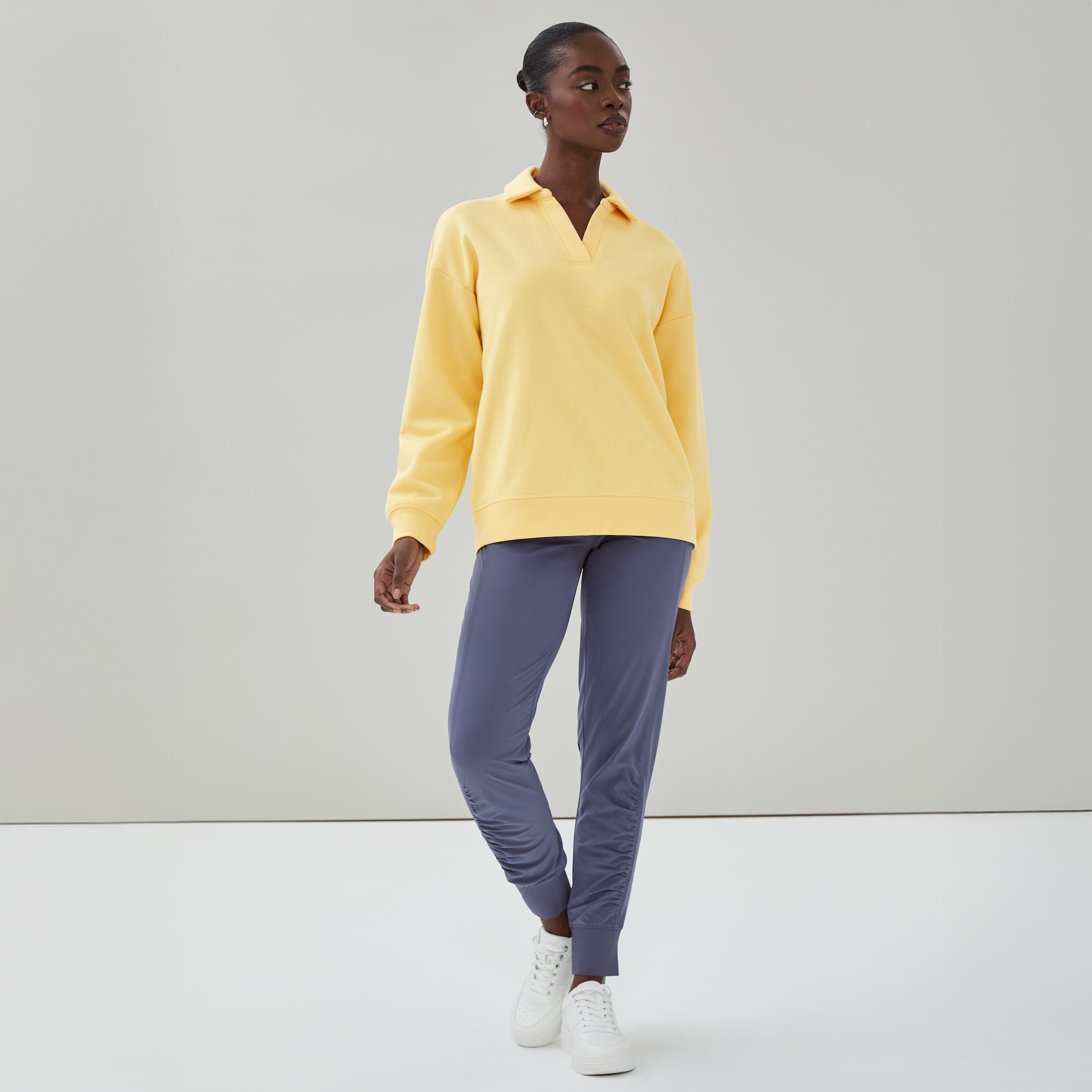 Fleece Polo Sweatshirt