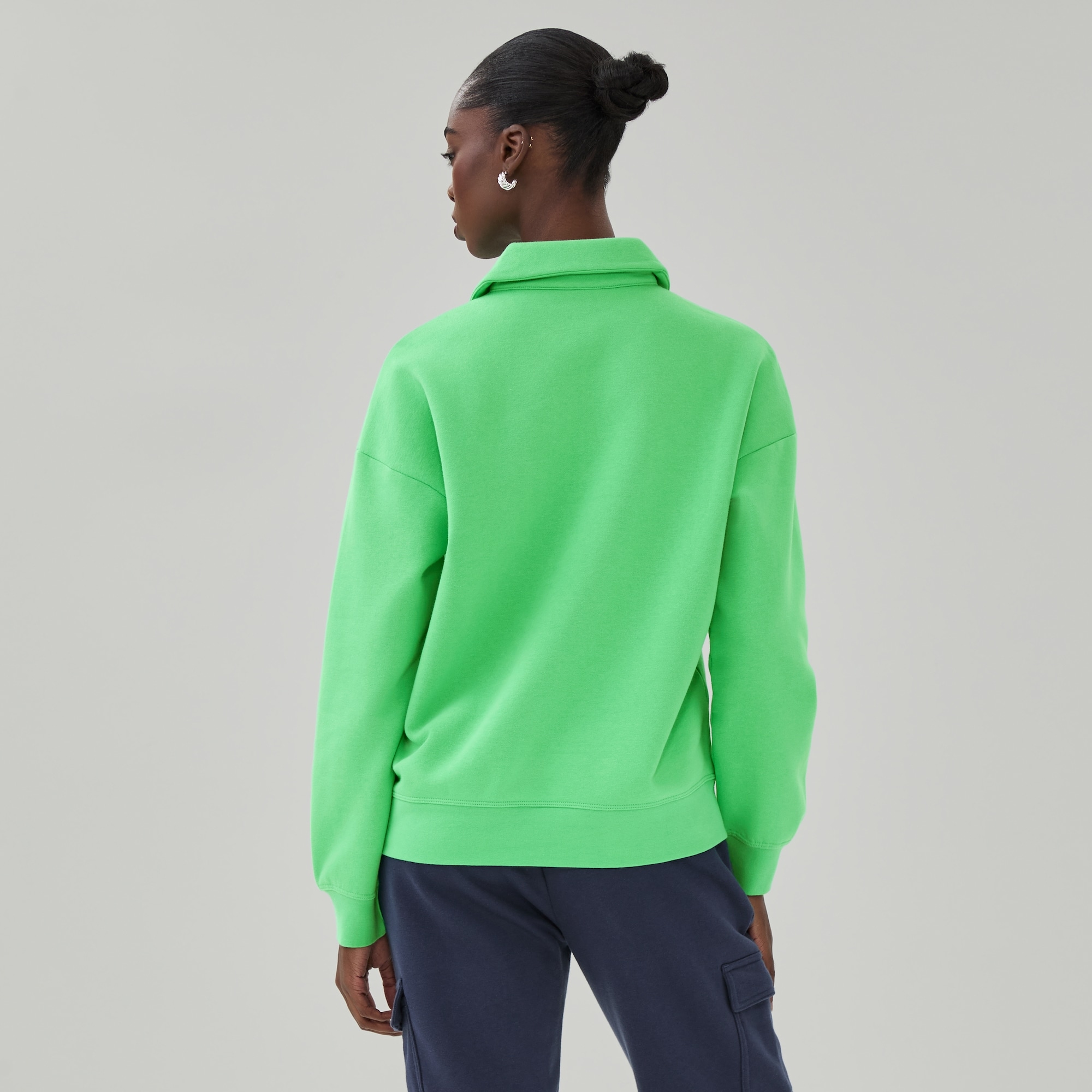 Fleece Polo Sweatshirt