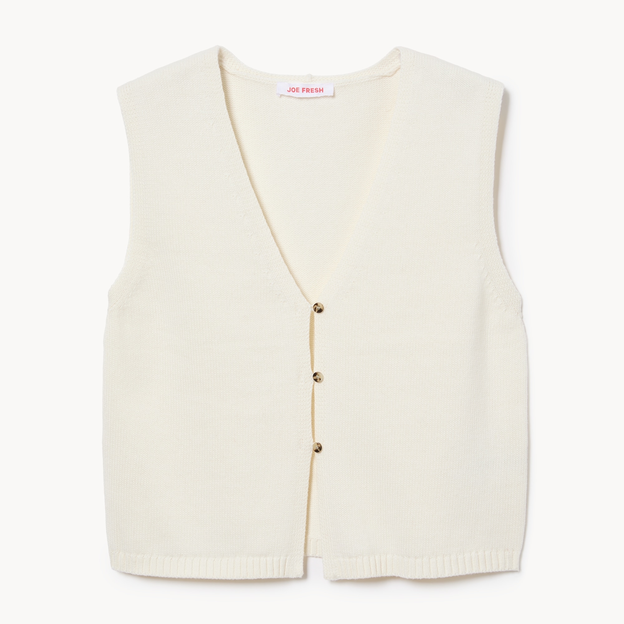 Gilet en tricot in Crème from Joe Fresh