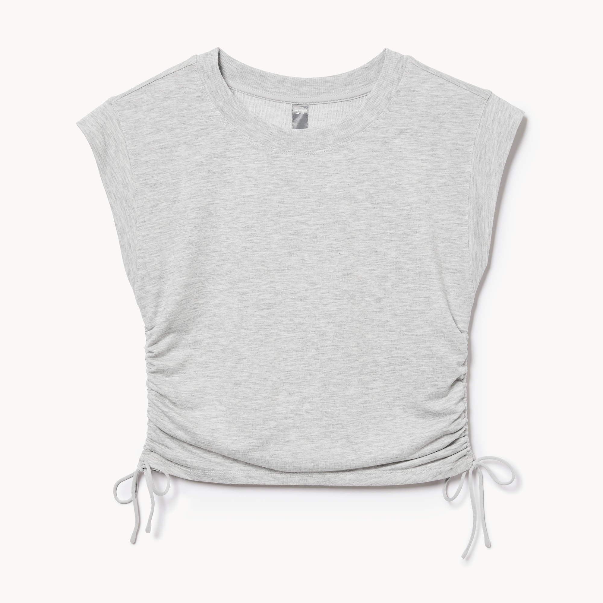 berryページ Micro French Terry Side Cinched Top in Grey Mix from Joe Fresh