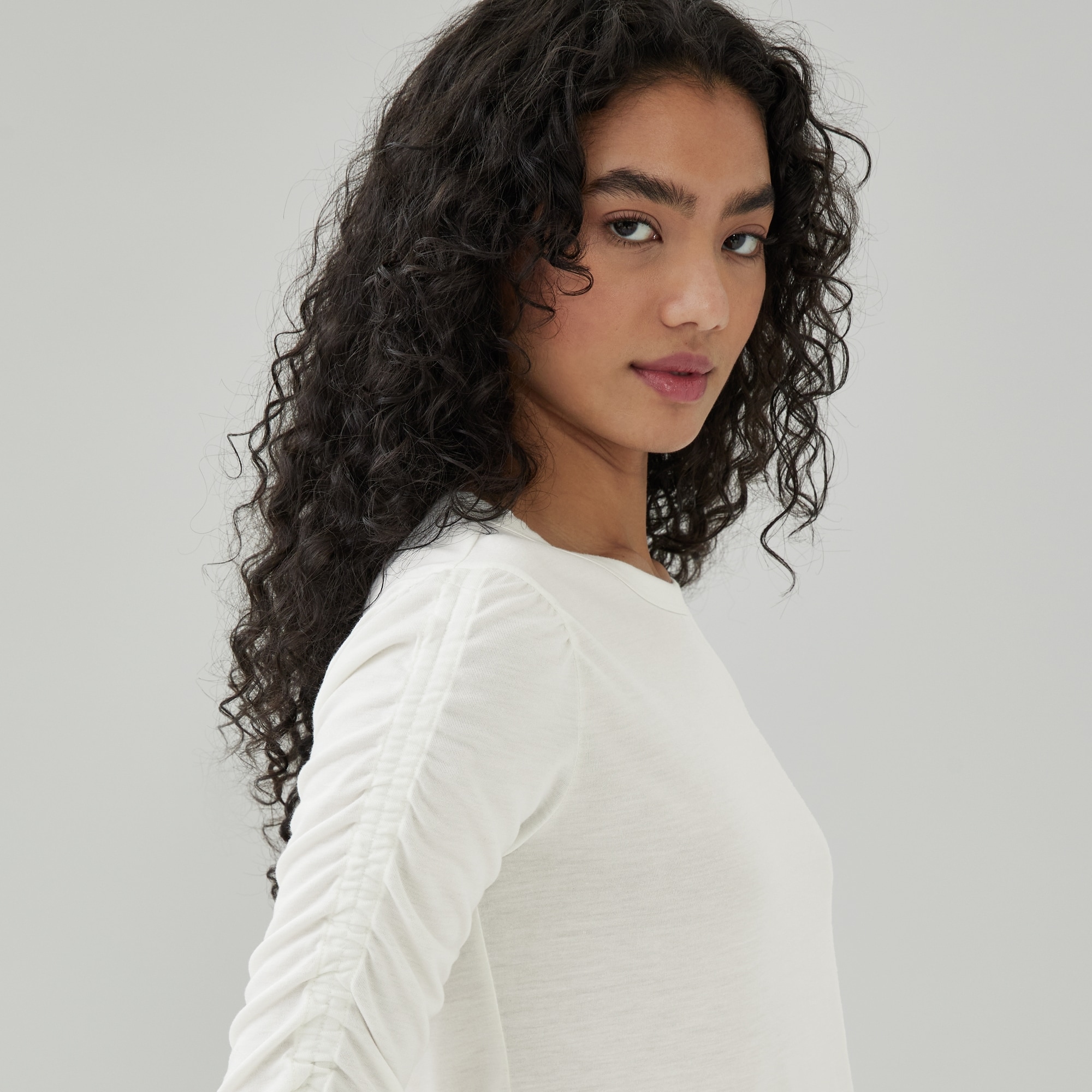 Ruched Sleeve Top