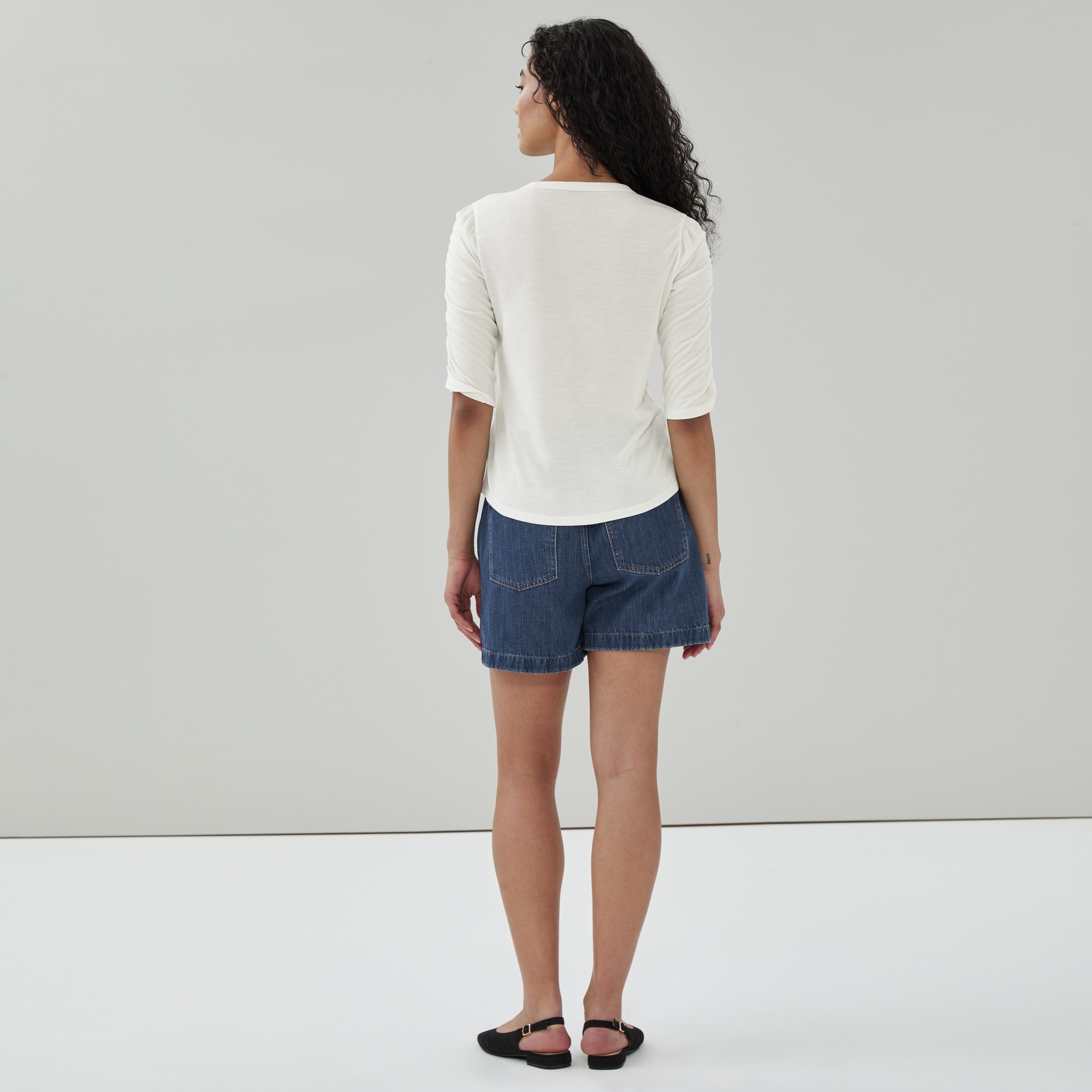 Ruched Sleeve Top