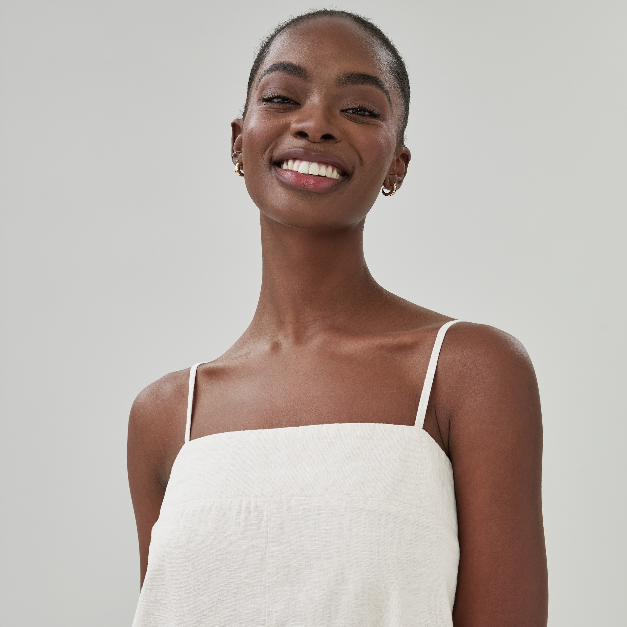 Linen Blend Cami Dress in Linen from Joe Fresh