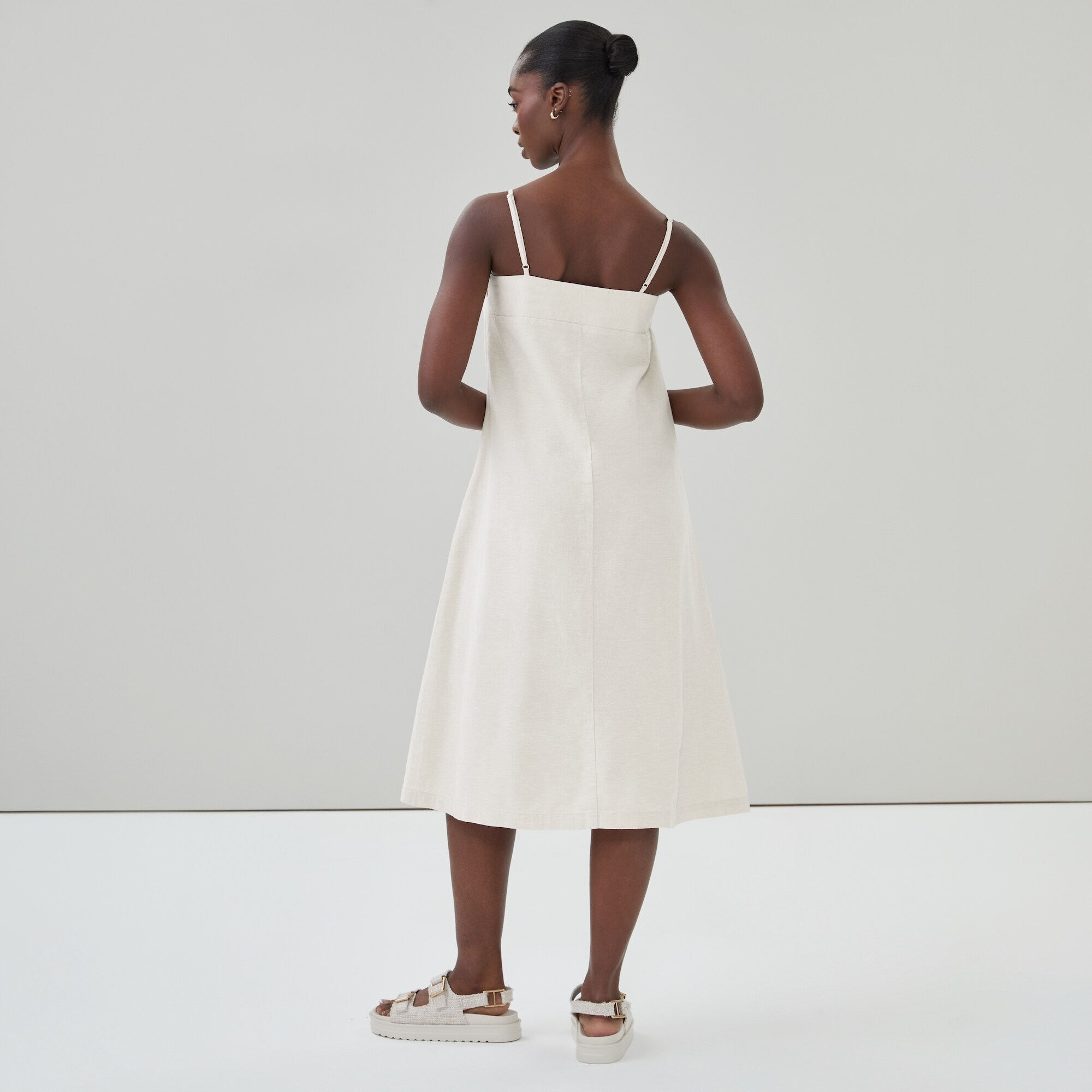 Linen Blend Cami Dress in Linen from Joe Fresh