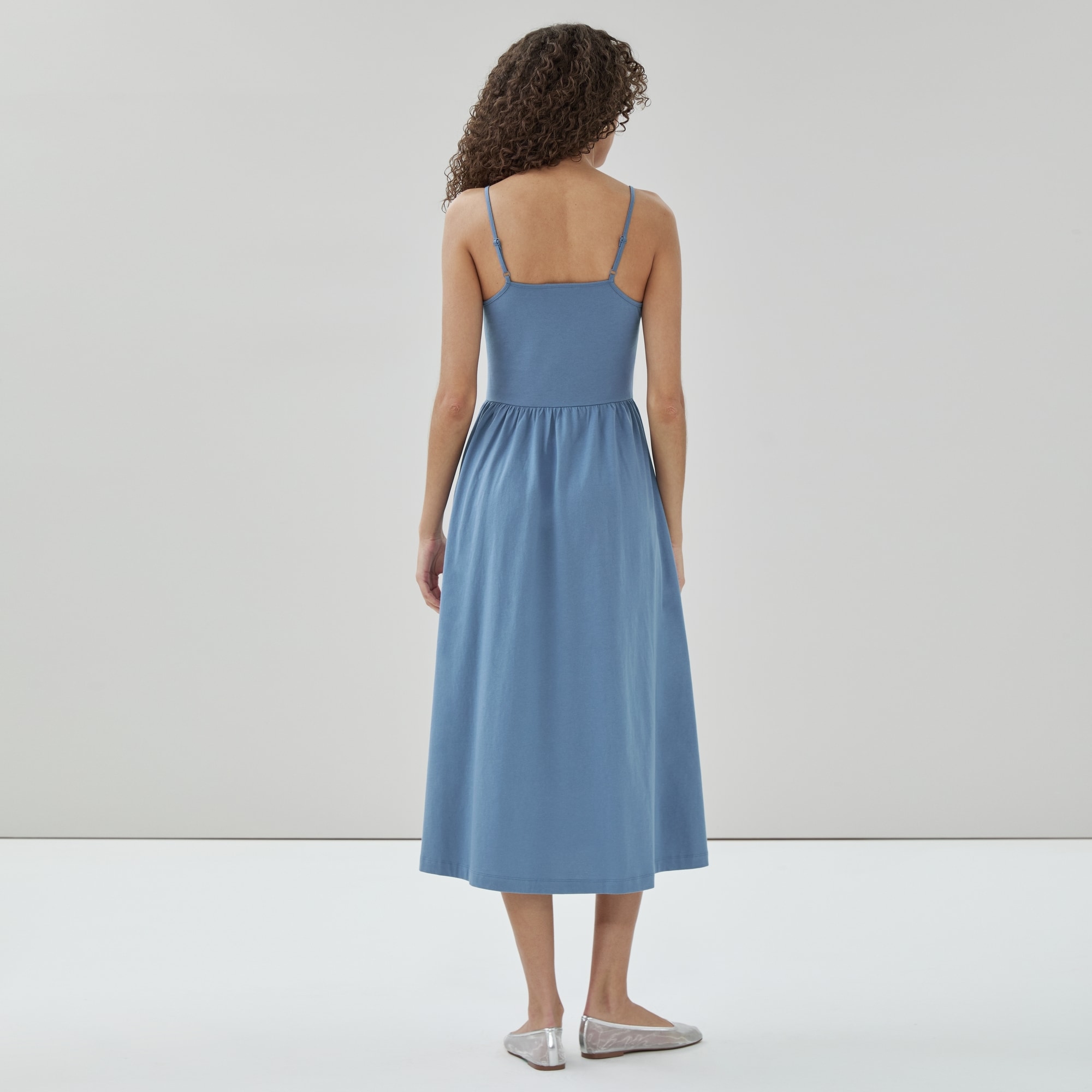 Knit Midi Dress in Dusty Blue from Joe Fresh