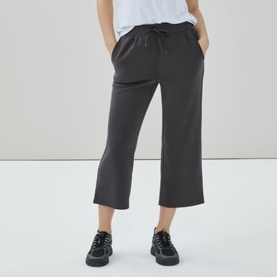 Pantalon sport court sablé - Gris Foncé