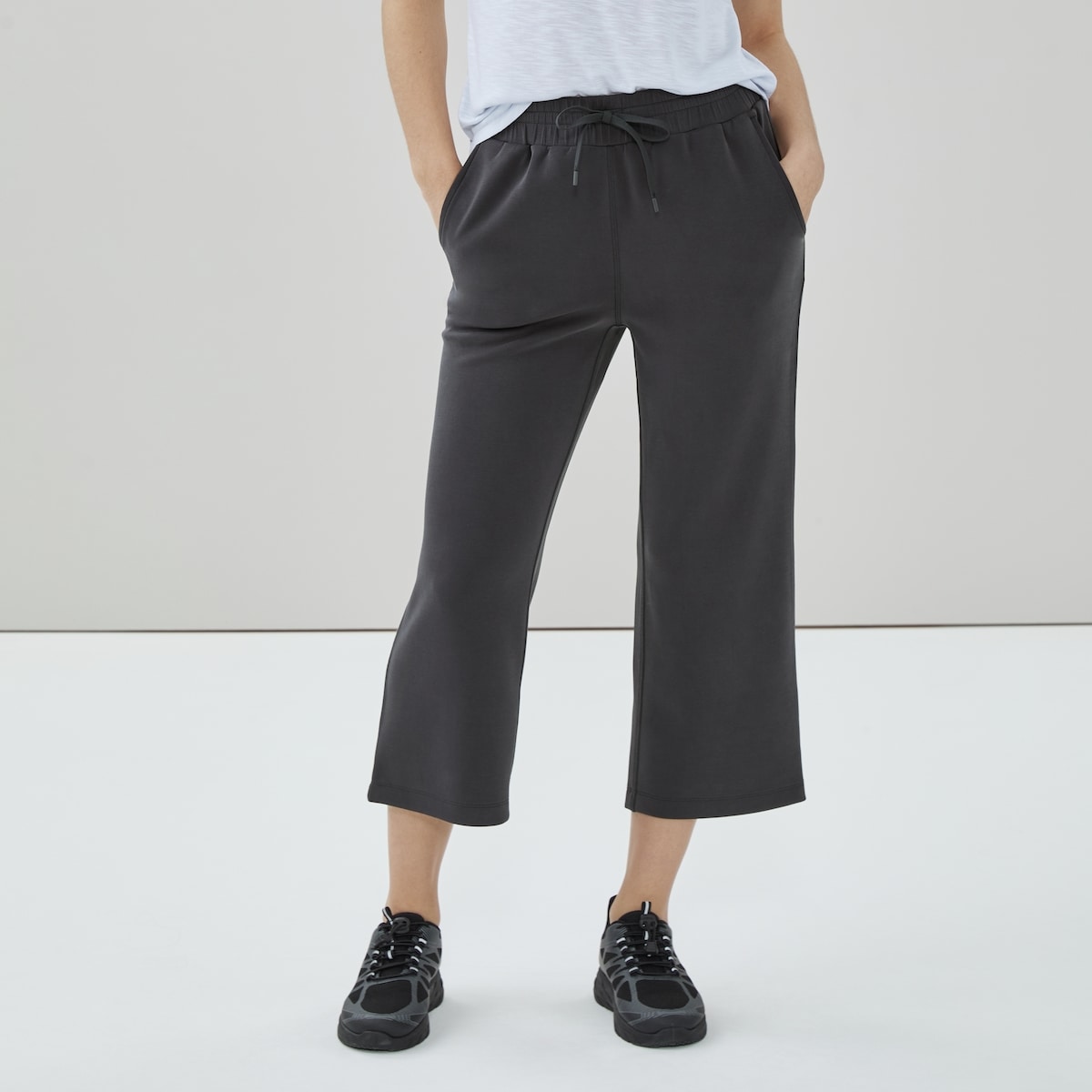 Sandwash Cropped Pant - Dark Grey