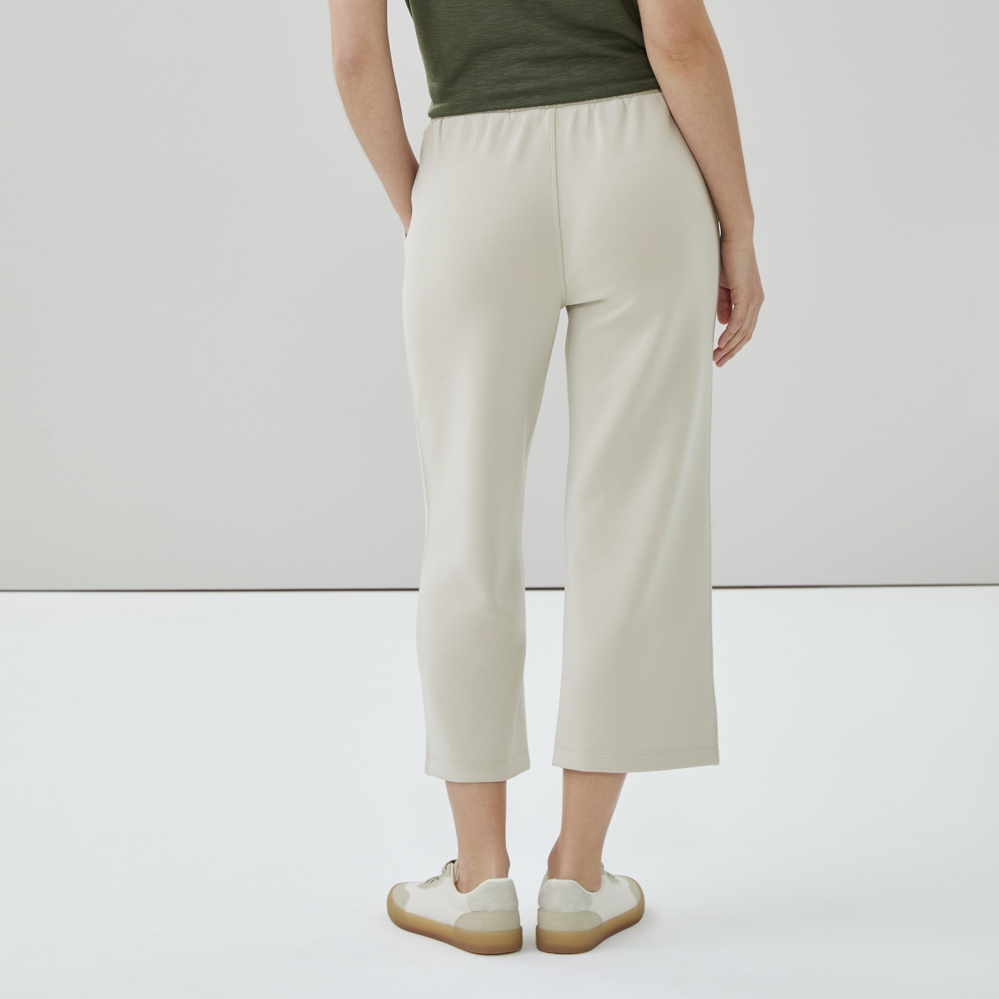 Women+ Active Sandwash Cropped Pant in Light Sand from Joe Fresh