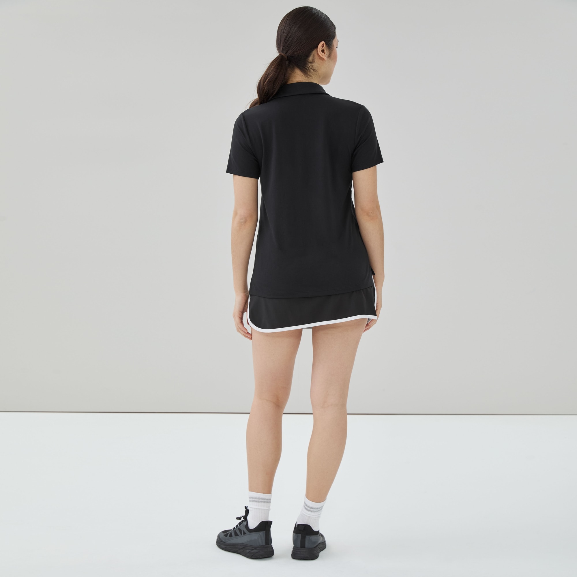 Women+ Active Polo T-Shirt in Black from Joe Fresh