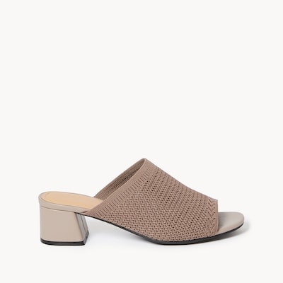Knit Block Heels - Taupe