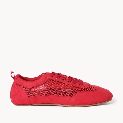 Espadrilles ouvertes en tricot - Rouge