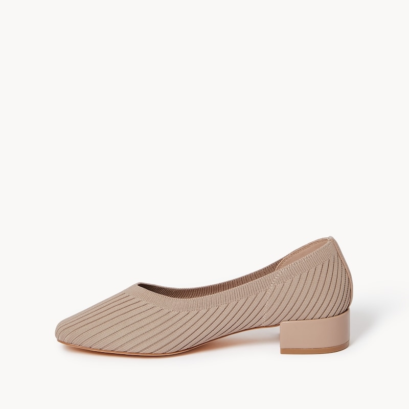 Knit Low Block Heels