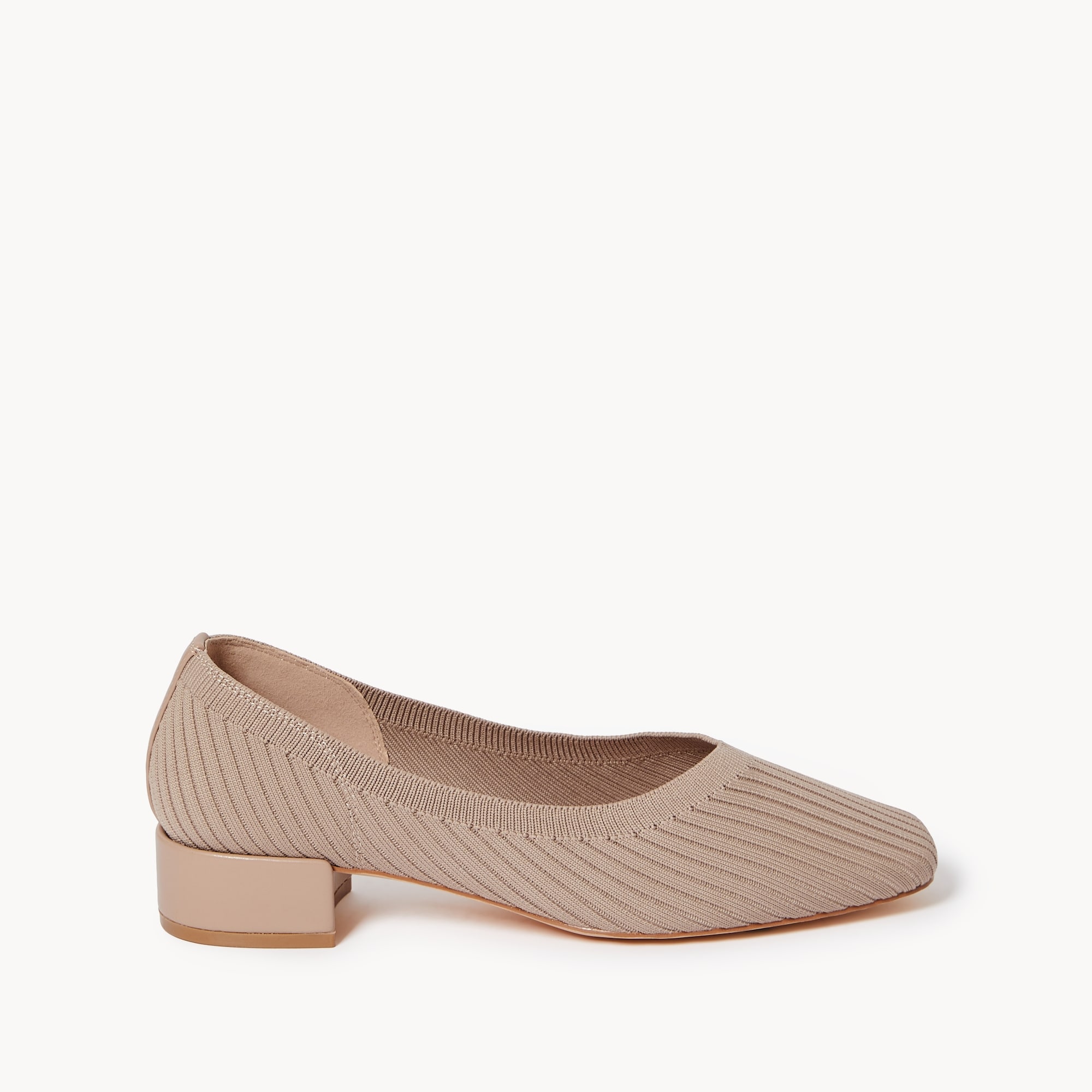 Knit Low Block Heels