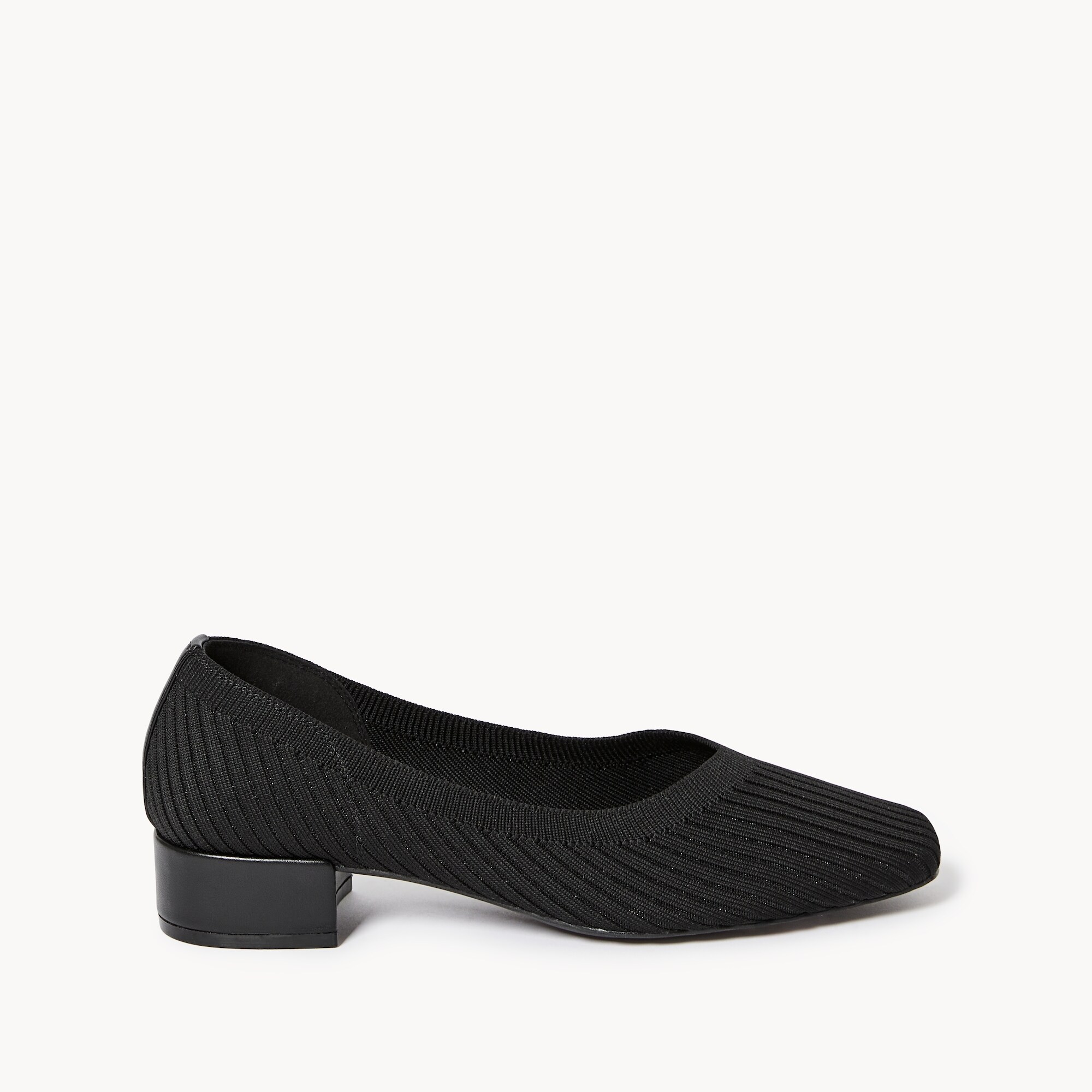 Knit Low Block Heels
