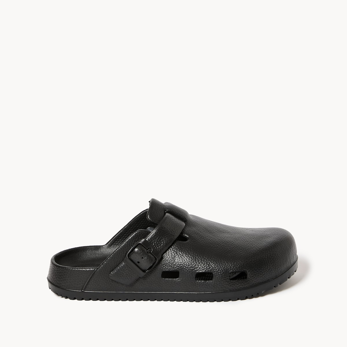 Buckle Strap Clogs - Black