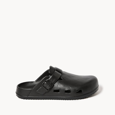 Buckle Strap Clogs - Black