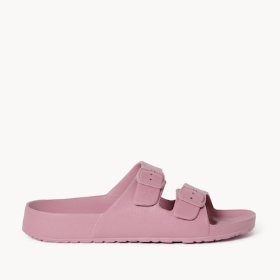Double Buckle Sandals - Mauve