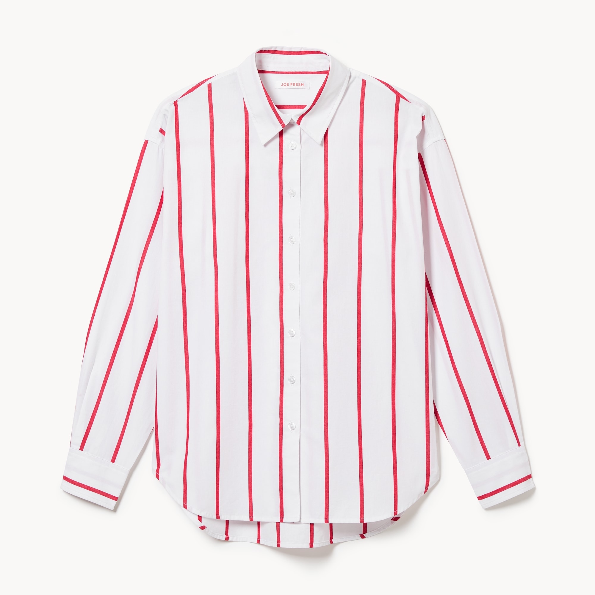 Striped Oversized Button-Up