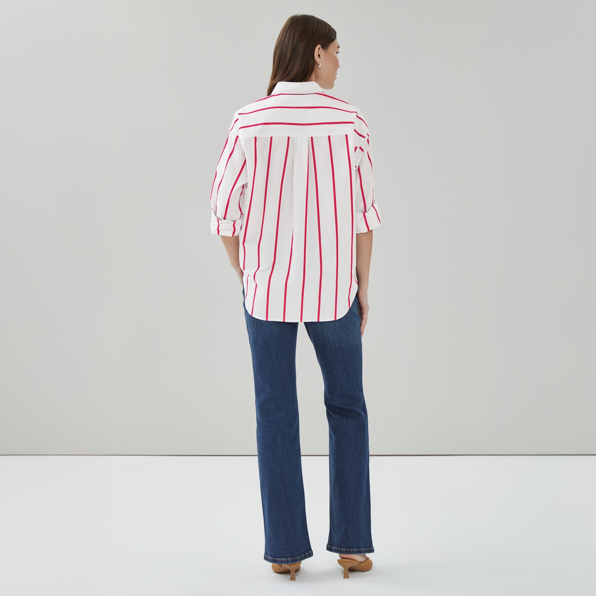 Striped Oversized Button-Up