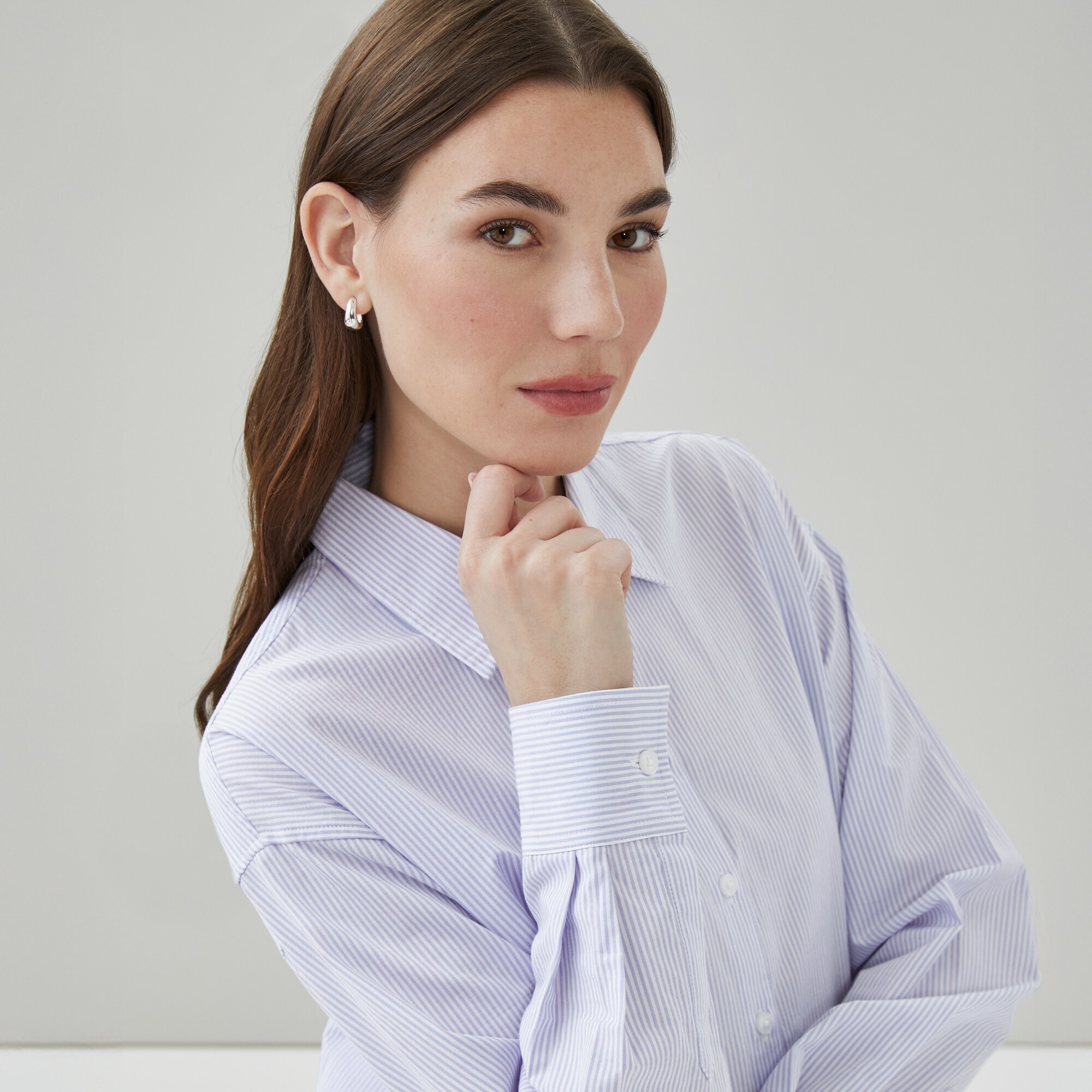 Striped Oversized Button-Up