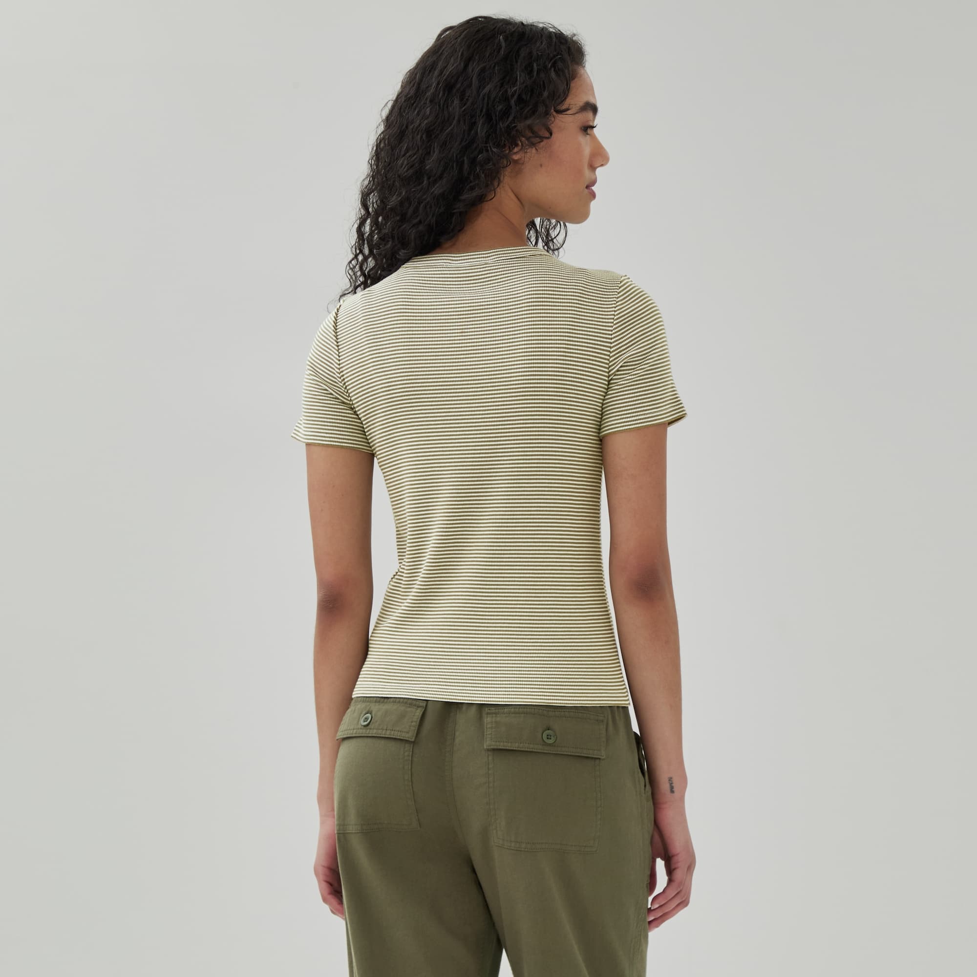 Rib Knit T-Shirt