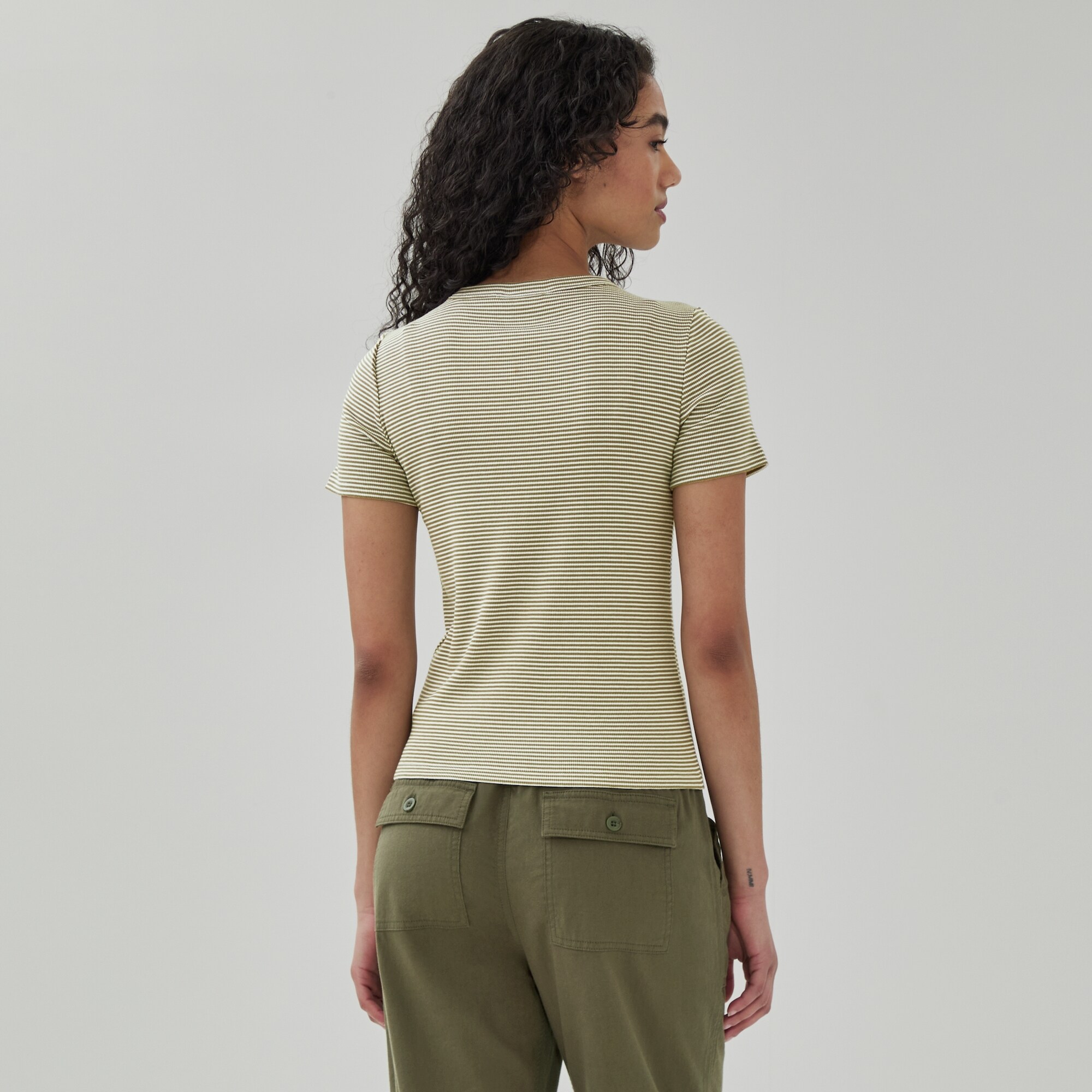 T-shirt en tricot côtelé