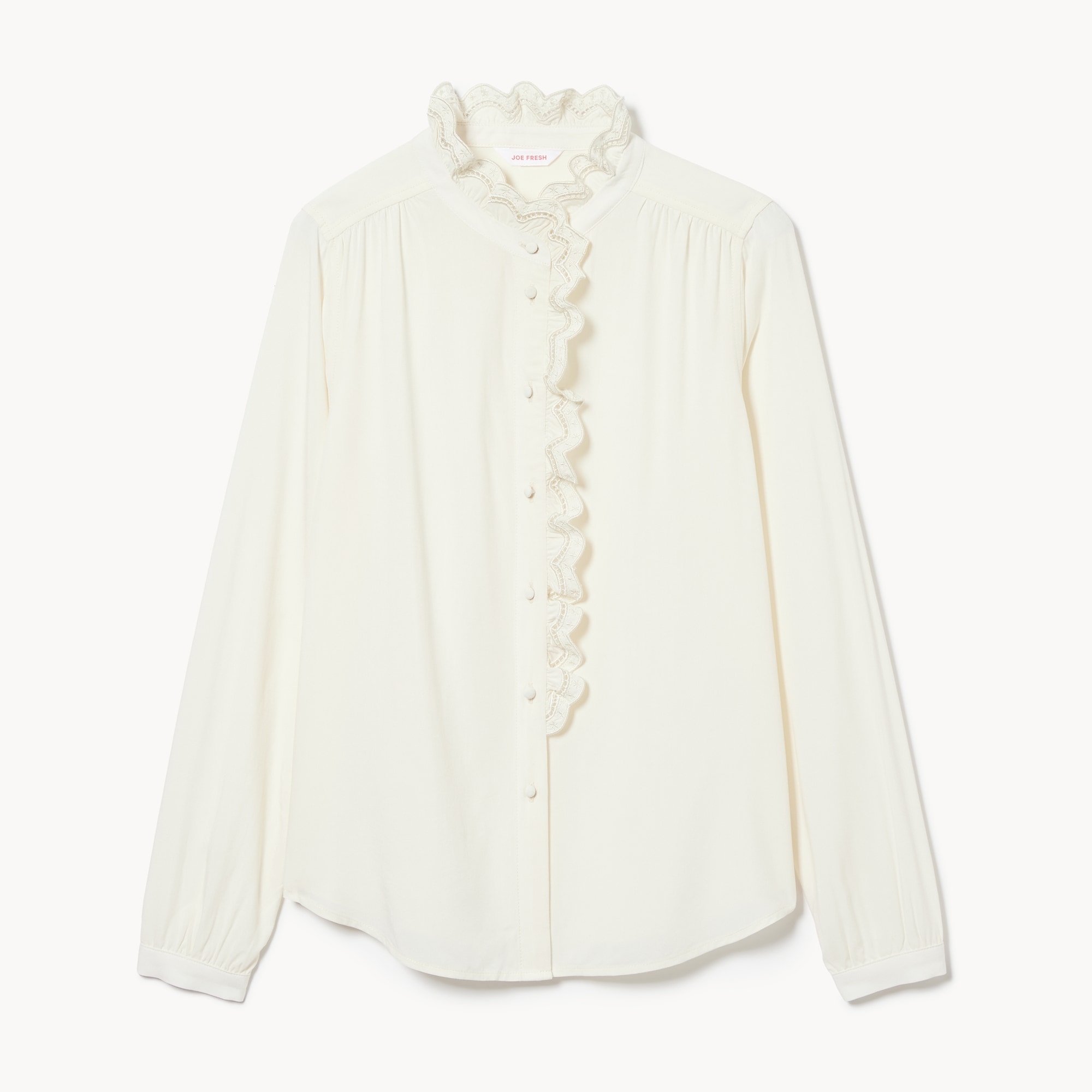 Ruffled Long Sleeve Blouse