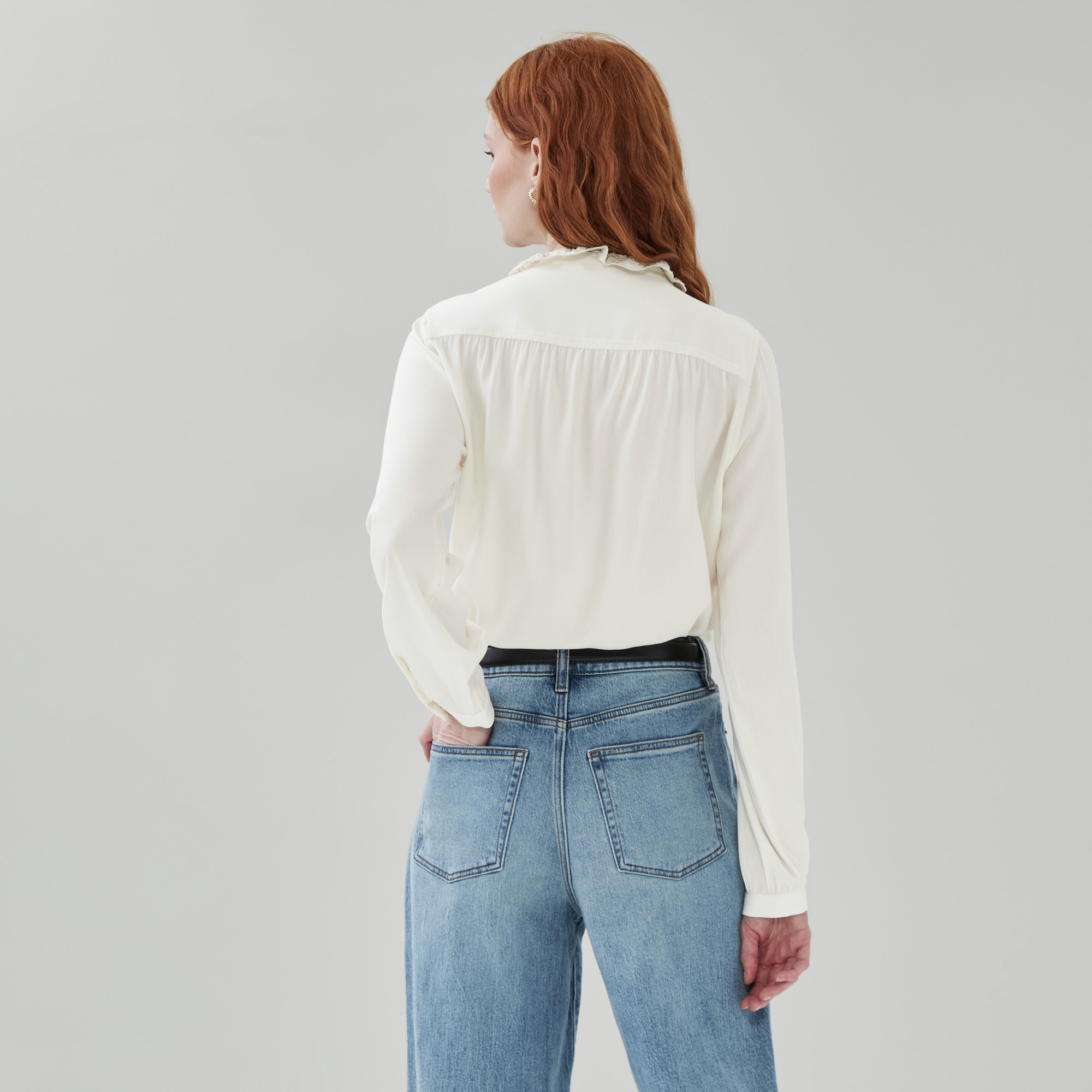 Ruffled Long Sleeve Blouse