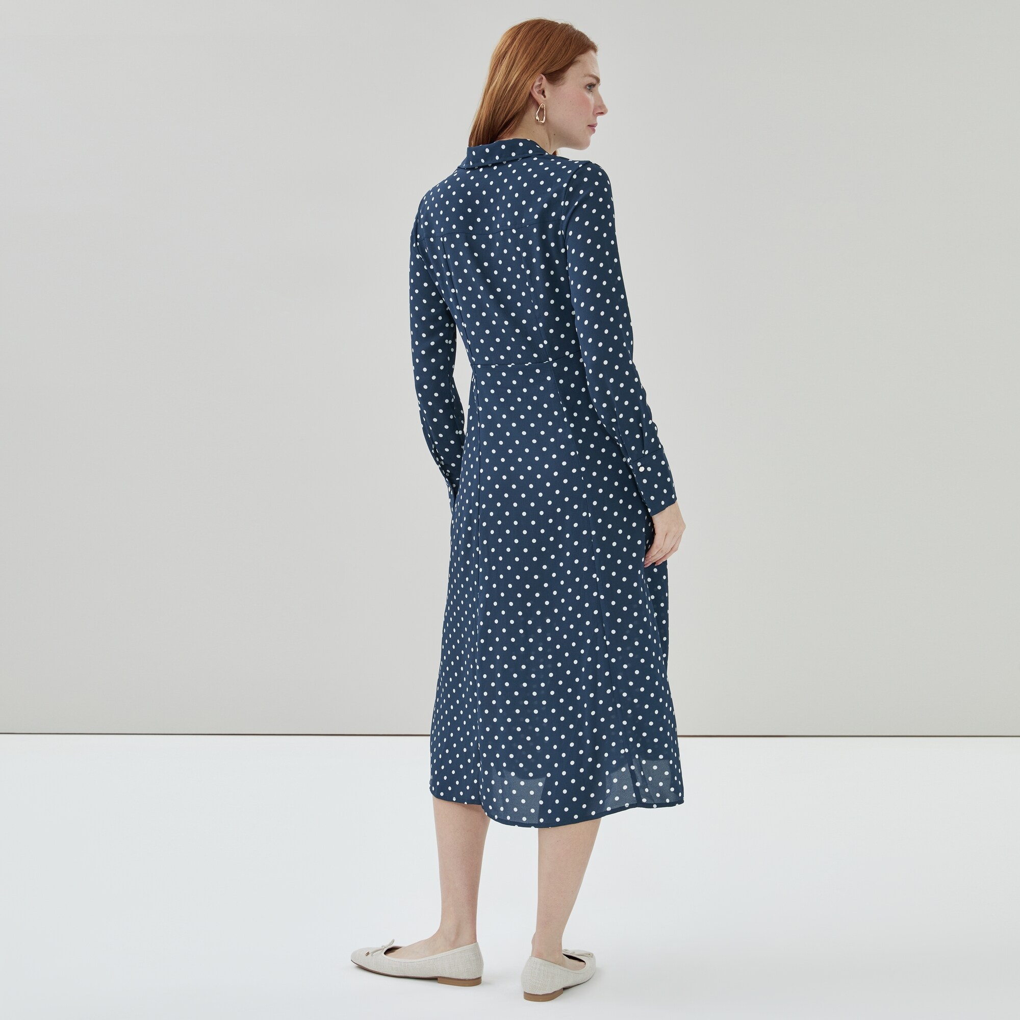 Robe maxi imprimée à manches longues