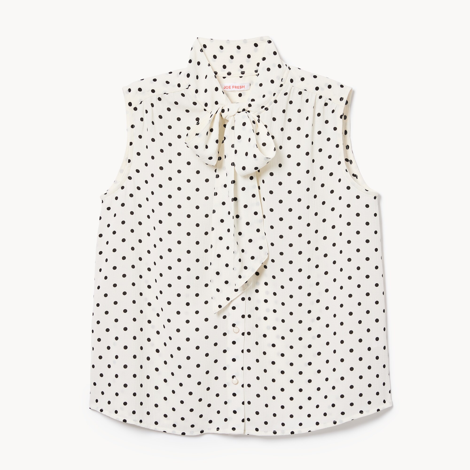 Printed Tie-Neck Tank Top